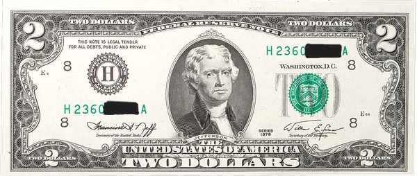 1976 US $2 Bill AU